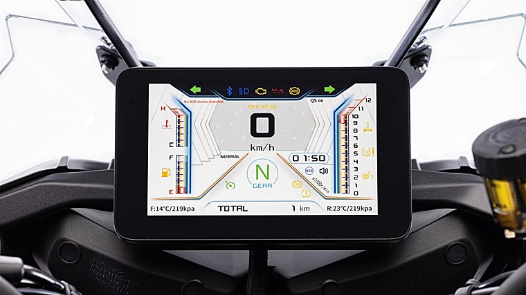 Instrumentación TFT 7'' en la QJ Motor SRT 900S