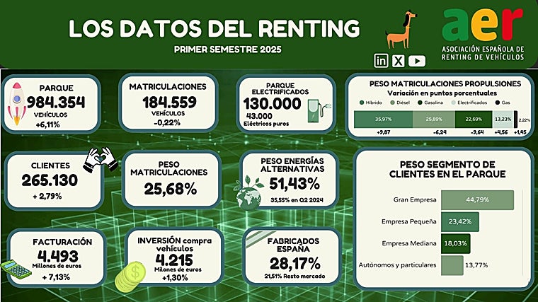 Los datos del renting