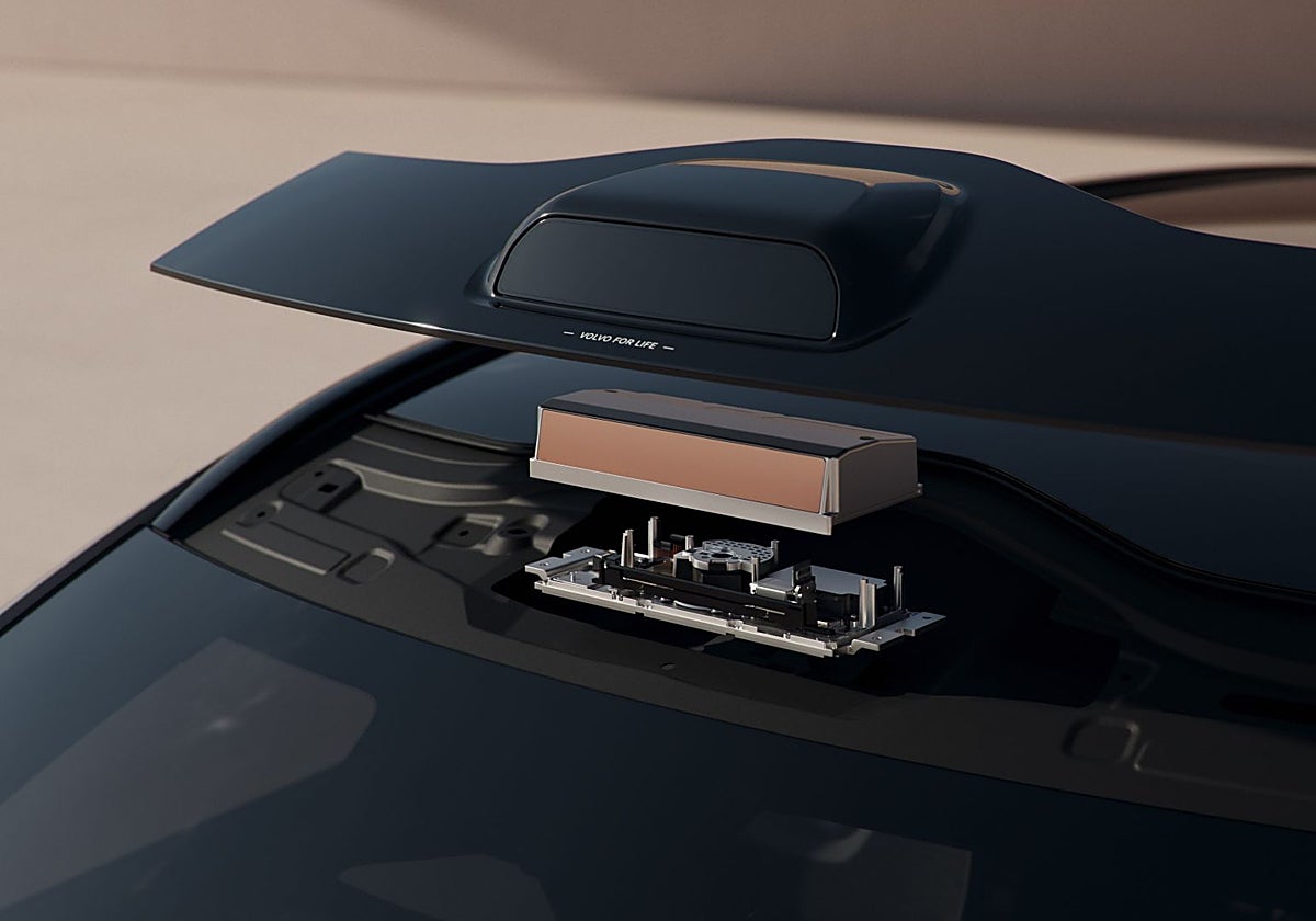 El sistema lidar de un Volvo EX90 permite al coche «ver» la carretera.