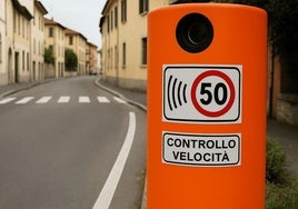 Radar en una calle e Italia