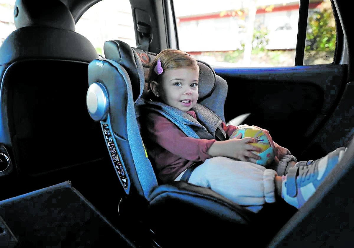 Con silla, y sin mochila o abrigo mientras se viaja