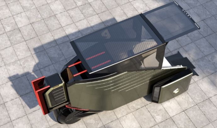 LS Micro Concept que es un vehículo autónomo individual para entornos urbanos, concebido como cápsula de movilidad personal y espacio de desconexión.