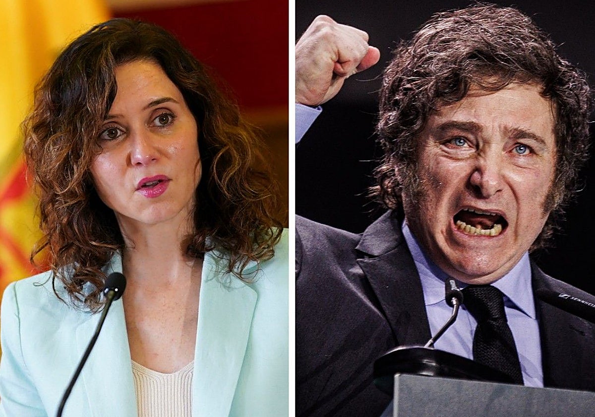 Isabel Díaz Ayuso y Javier Milei