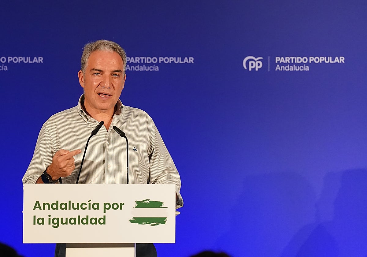 El vicesecretario de Coordinación Autonómica y Local y Análisis Electoral del PP, Elías Bendodo