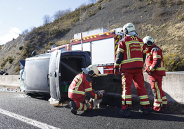 Una fallecida y siete heridos en un accidente múltiple provocado por una granizada en Cantabria