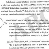 Aldama, a Koldo cuando el rescate a Air Europa peligraba: «Hidalgo se está buscando la vida, acaba de llamar a Begoña»
