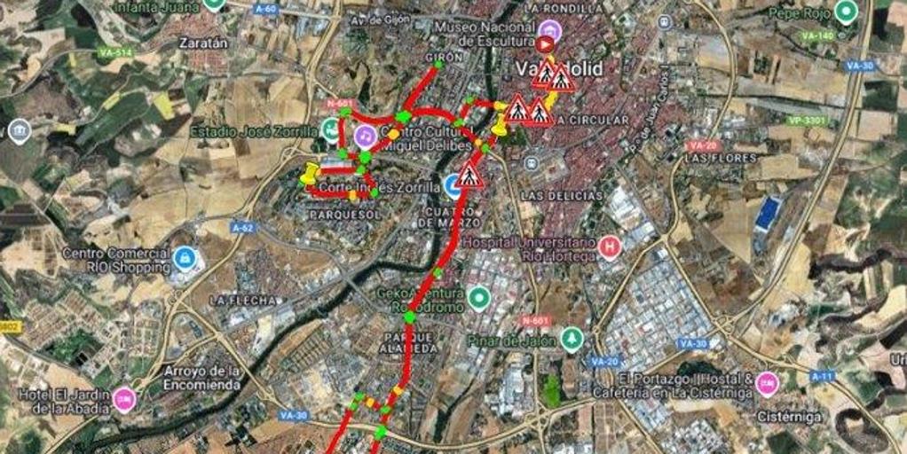 Cortes de tráfico de la Vuelta a España en Valladolid hoy: horario y nuevo recorrido