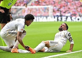 El Madrid se queda sin laterales derechos tras la lesión de Carvajal, que ve peligrar el Clásico ante el Barcelona