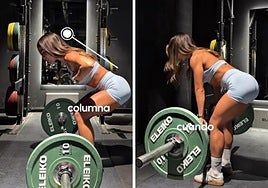 Una entrenadora personal explica cómo aumentar glúteo de forma correcta en el gimnasio con este ejercicio: «Nuestra cabeza está alineada con nuestra columna»