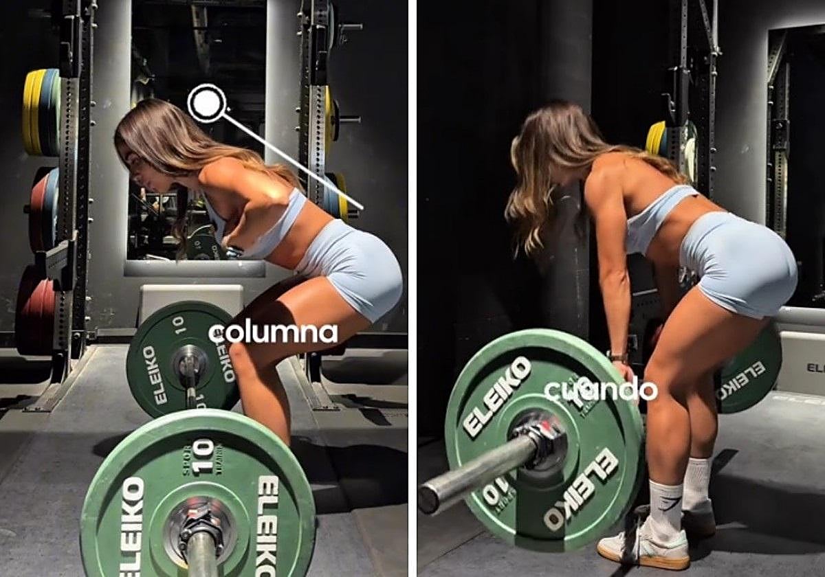 Una entrenadora personal explica cómo aumentar glúteo de forma correcta en el gimnasio con este ejercicio: «Nuestra cabeza está alineada con nuestra columna»
