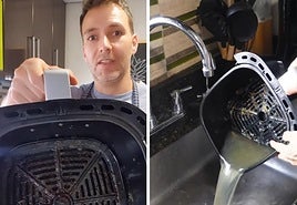 Un ingeniero químico explica cómo limpiar correctamente una air fryer: «Es lo más fácil del mundo»