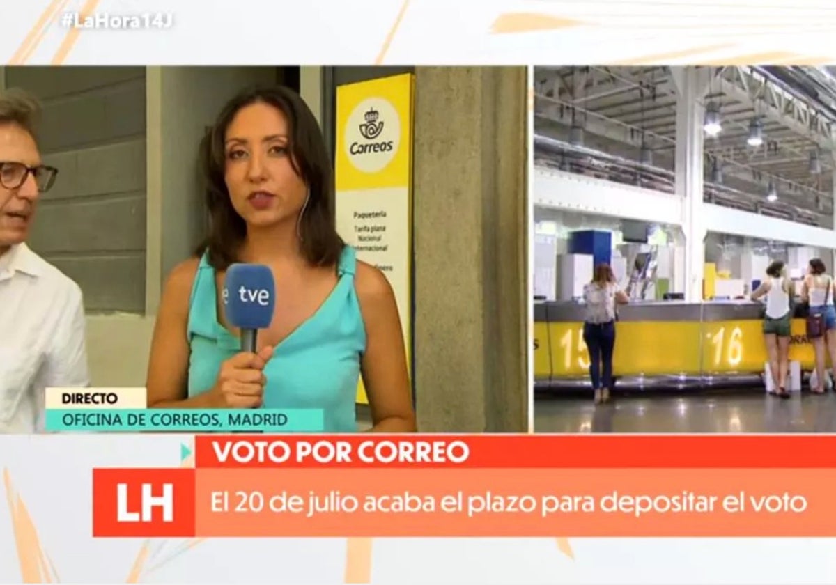 La reportera de 'La hora 1' ha visto como su trabajo era enturbiado por un espontáneo.