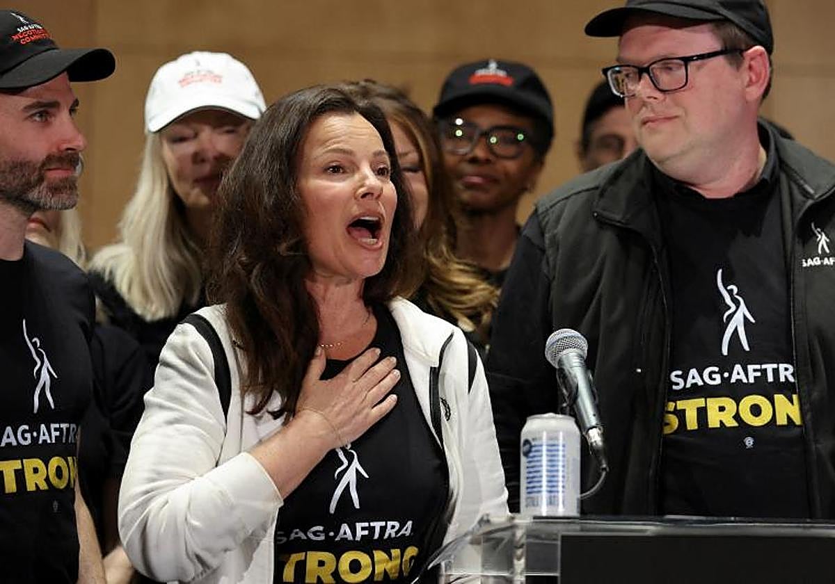 Representantes de los actores en huelga