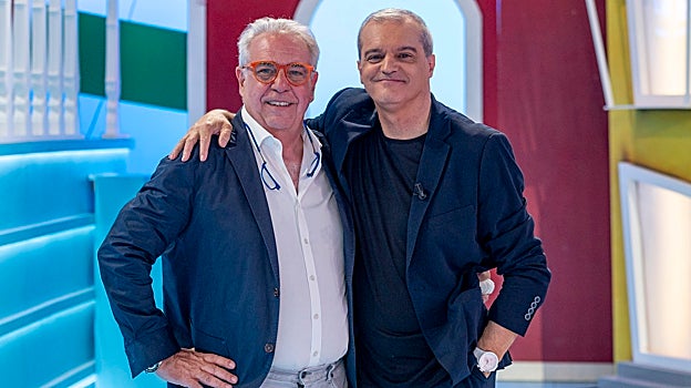 Carlo Boserman junto a Ramón García en el plató del programa