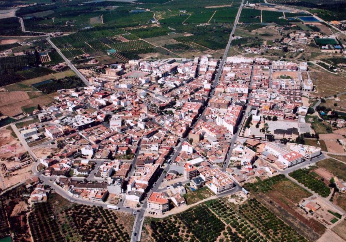 Vista aérea de Los Montesinos, el pueblo que participa en el Grand Prix