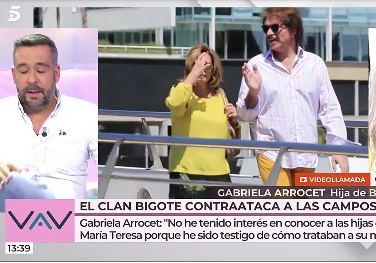 Kike Calleja, colaborador de 'Vamos a ver', ha tenido un tenso encuentro con la hija de Bigote Arrocet.