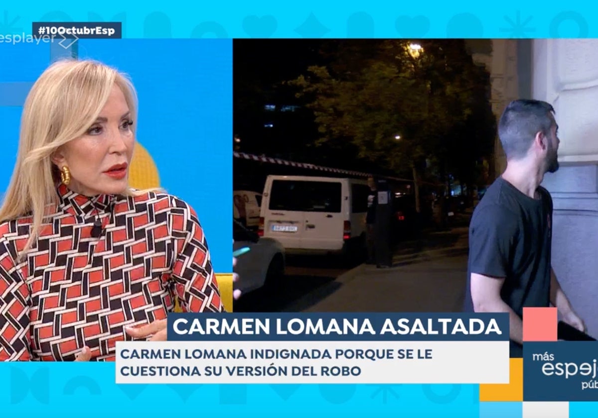 Carmen Lomana se ha enfadado esta mañana con el equipo de 'Espejo Público'.