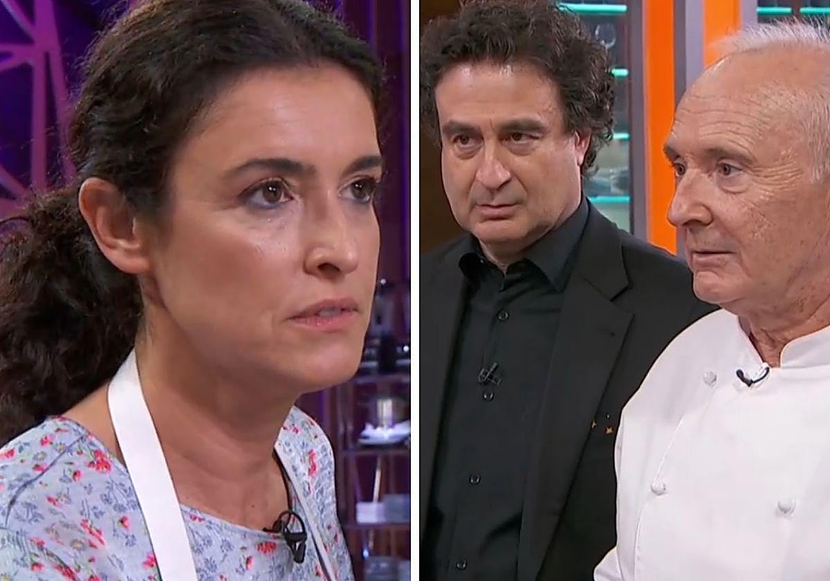 Blanca Romero, Pepe Rodríguez y Xavier Deltell, en el sexto programa de 'Masterchef celebrity 8'