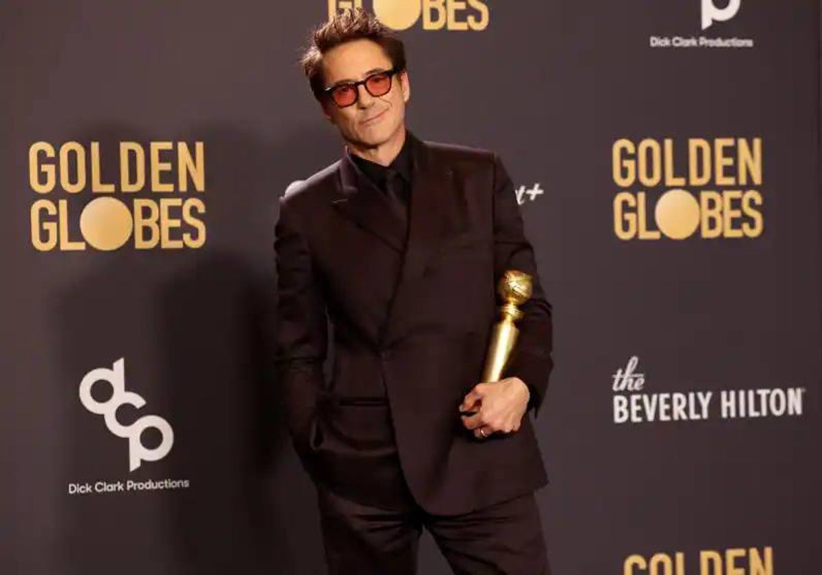 El actor Robert Downey Jr., ganador del premio a 'Mejor actor de reparto' por 'Oppenheimer