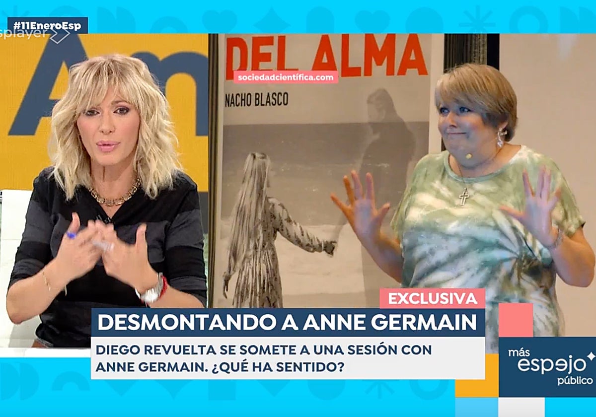 Susanna Griso no titubeó en calificar a la vidente Anne Germain y recibió el aviso de la abogada de 'Espejo Público'.