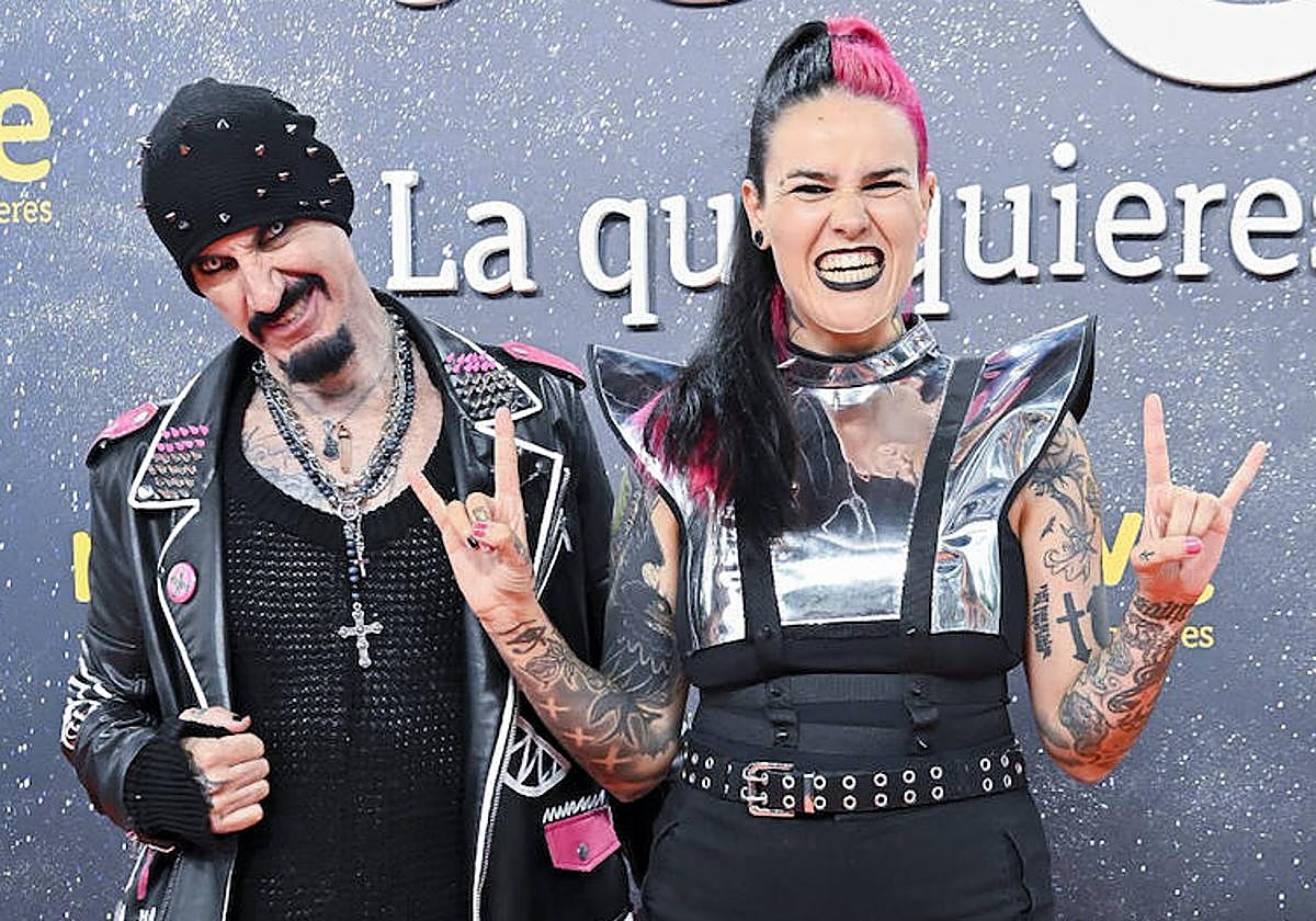 Los integrantes de Megara, el guitarrista Rober y la cantante Kenzy, durante la presentación de la nueva temporada de RTVE el pasado septiembre