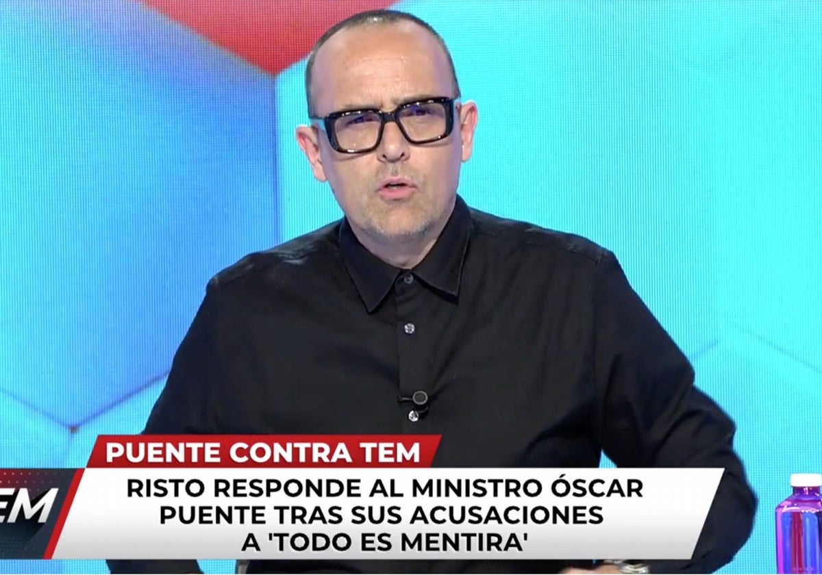 Risto Mejide respondió al ministro Óscar Puente desde 'Todo es Mentira'.