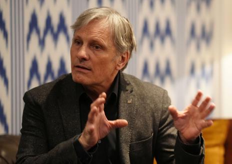 Imagen secundaria 1 - Viggo Mortensen, durante su entrevista con ABC