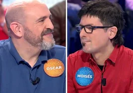 Óscar Díaz y Moisés Laguardia, en 'Pasapalabra'