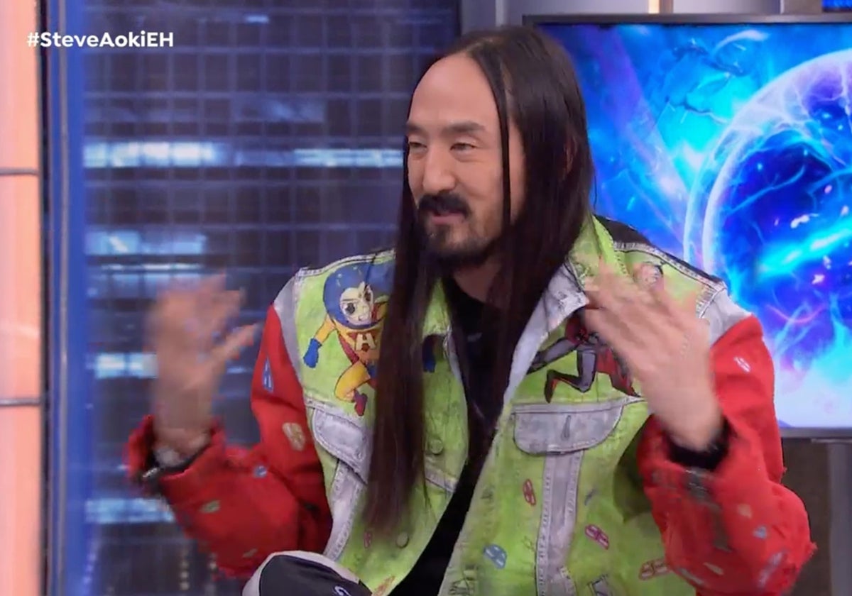 El DJ Steve Aoki en su debut en 'El Hormiguero'