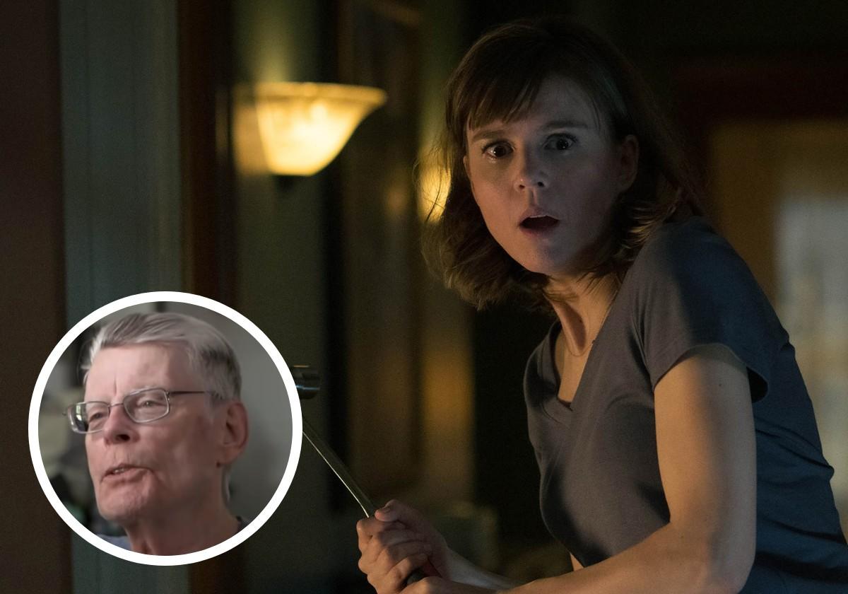 El escritor Stephen King y la actriz Katja Herbers