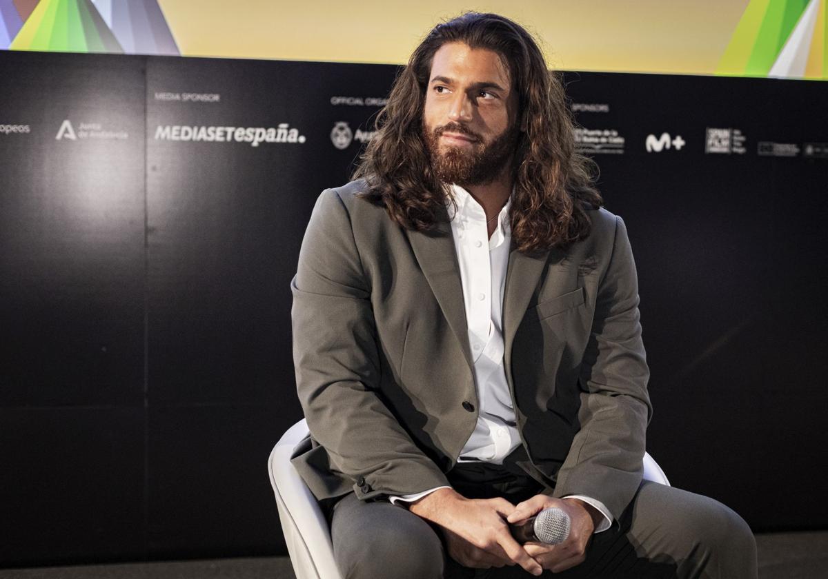 El actor turco Can Yaman, durante la rueda de prensa del South International Series Festival