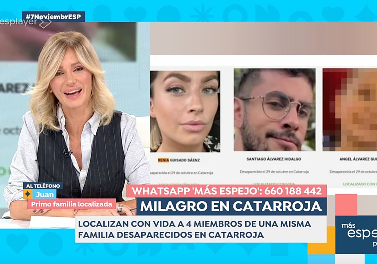 Susanna Griso agradeció a su invitado que hiciese pública la petición a los voluntarios desde 'Espejo Público'.