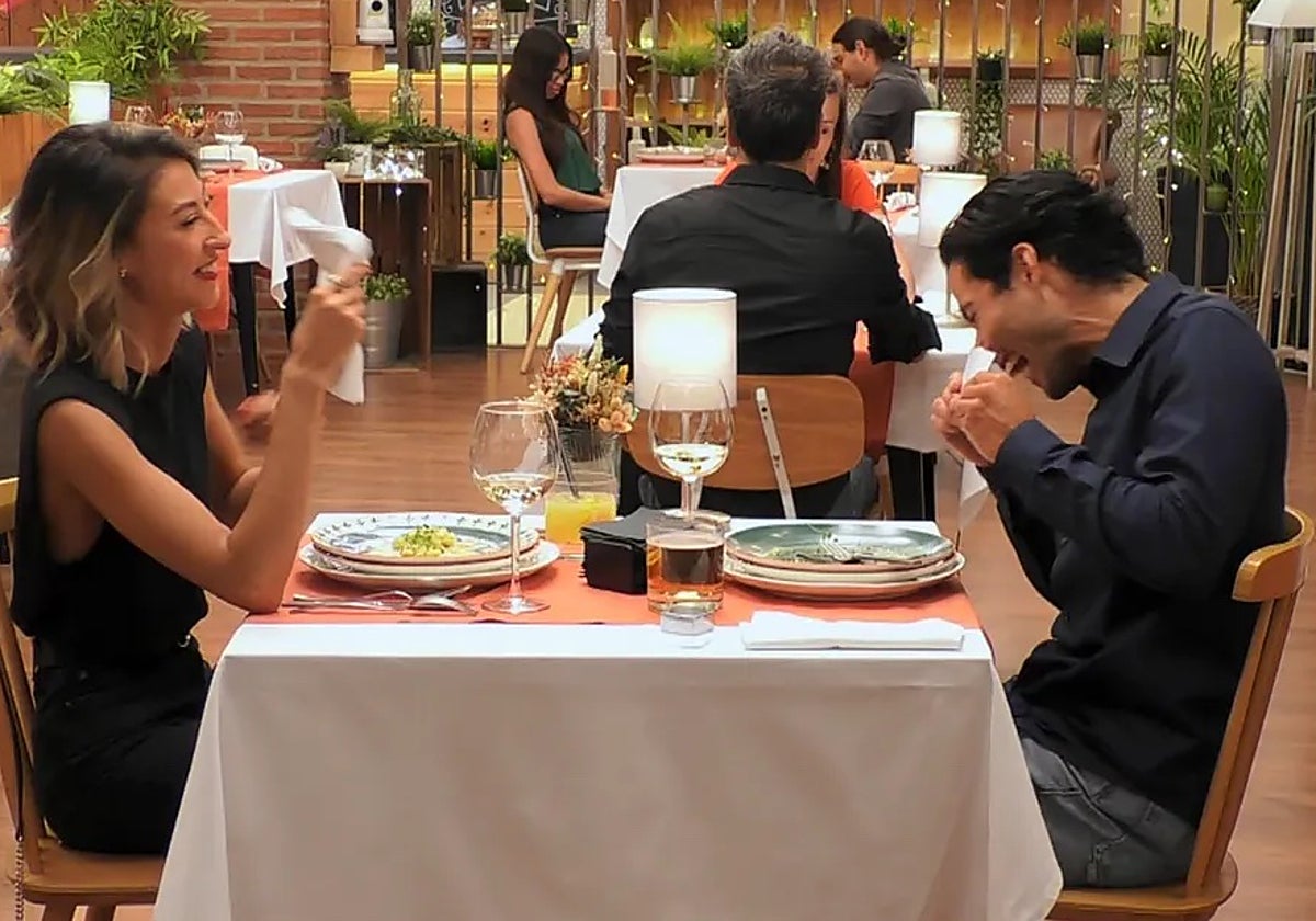 Nathalia y Miguel en 'First Dates'