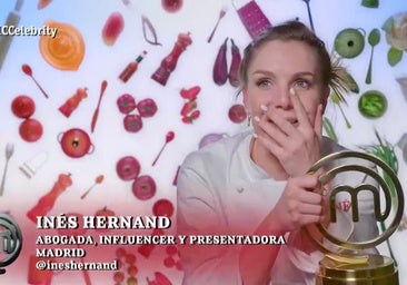 Inés Hernand, ganadora de 'Masterchef celebrity' gracias al «menú de la hambruna» de su abuela