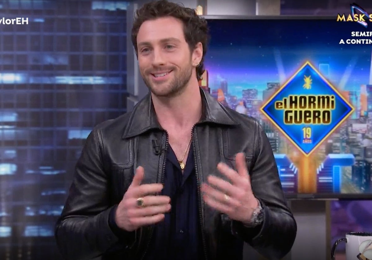 Aaron Taylor-Johnson durante su visita a 'El Hormiguero'