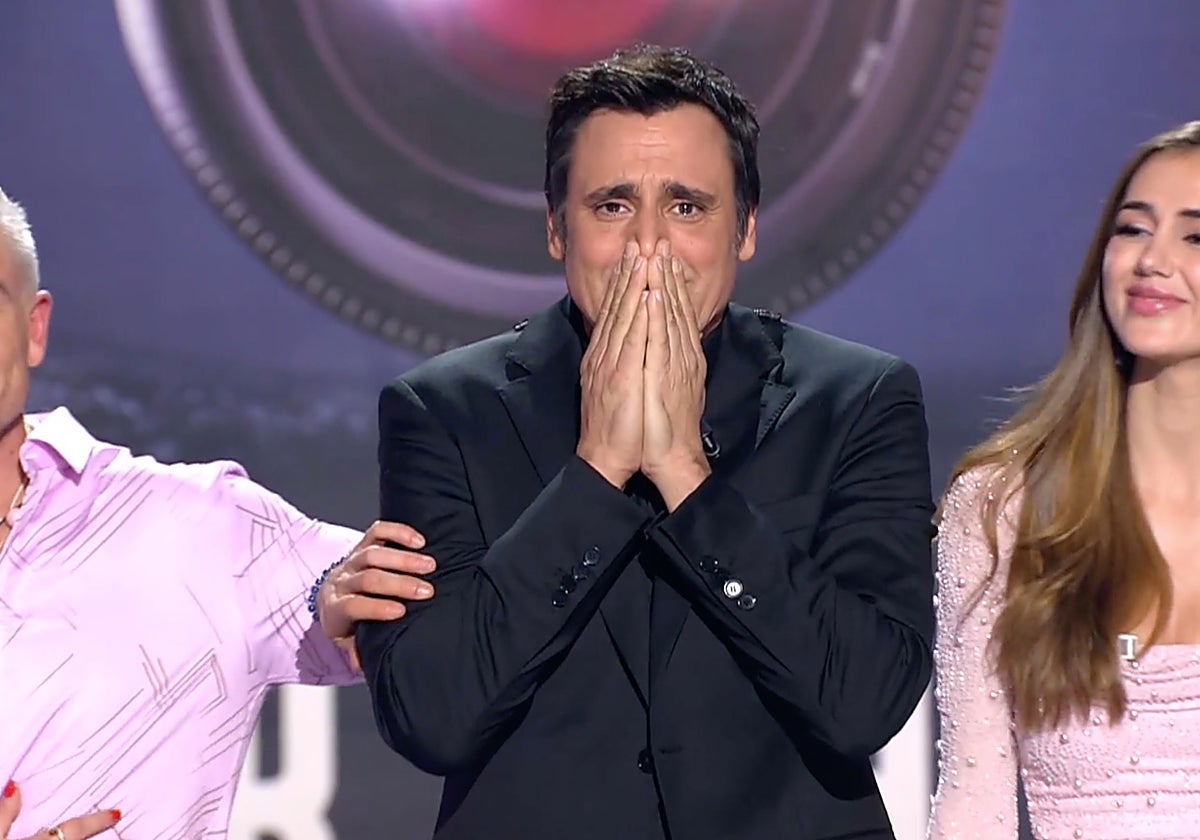 Ion Aramendi, presentador de 'Gran Hermano', no pudo contener las lágrimas.
