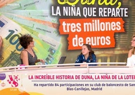 Duna, «la niña de los tres millones de euros»: vendió participaciones de El Gordo en Madrid y ahora es la estrella de su barrio