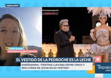 La diseñadora del vestido de Cristina Pedroche zanja la gran polémica y revela lo que 'escondía' el traje
