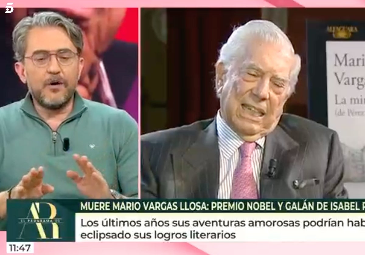 Máximo Huerta ha recordado cómo fue su inesperado encuentro con Mario Vargas Llosa.
