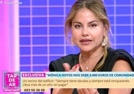 Mónica Hoyos, ante una denuncia por deudas con su comunidad de vecinos: «Tendré que venir más al programa para poder pagar»