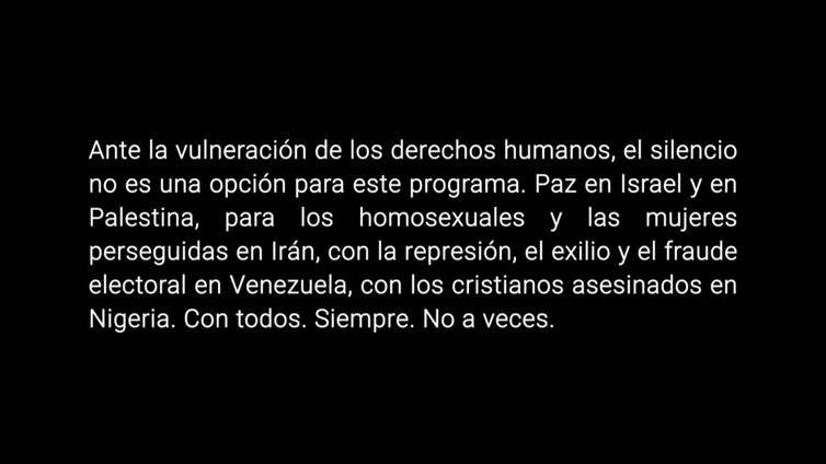 Telemadrid responde a TVE e inicia su programa 'El análisis' con un mensaje sobre los derechos humanos: «Con todos. Siempre. No a veces»