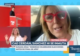 Susanna Griso corta de raíz a Susana Díaz y le lee la cartilla por lo oído de Santos Cerdán: «Me molesta ese discurso»