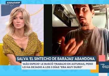 'Espejo Público' quita la careta al sintecho de Barajas al que encontró trabajo: «Un caradura de libro y un vago de manual»