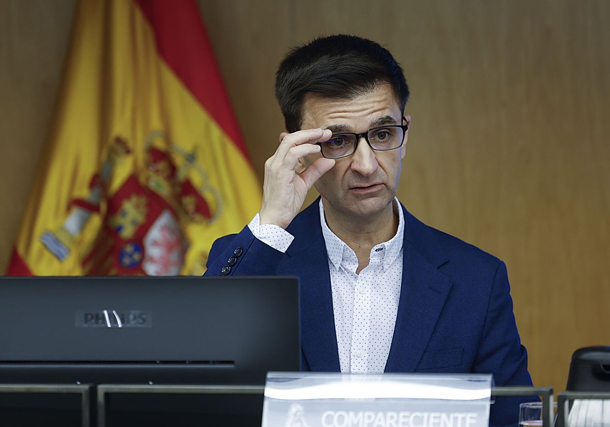 José Pablo López durante su comparecencia en el Congreso este jueves