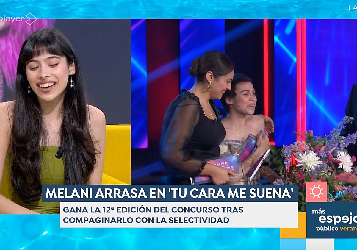 Melani, ganadora de 'Tu cara me suena', ha revelado sus planes de futuro en 'Espejo Público'.