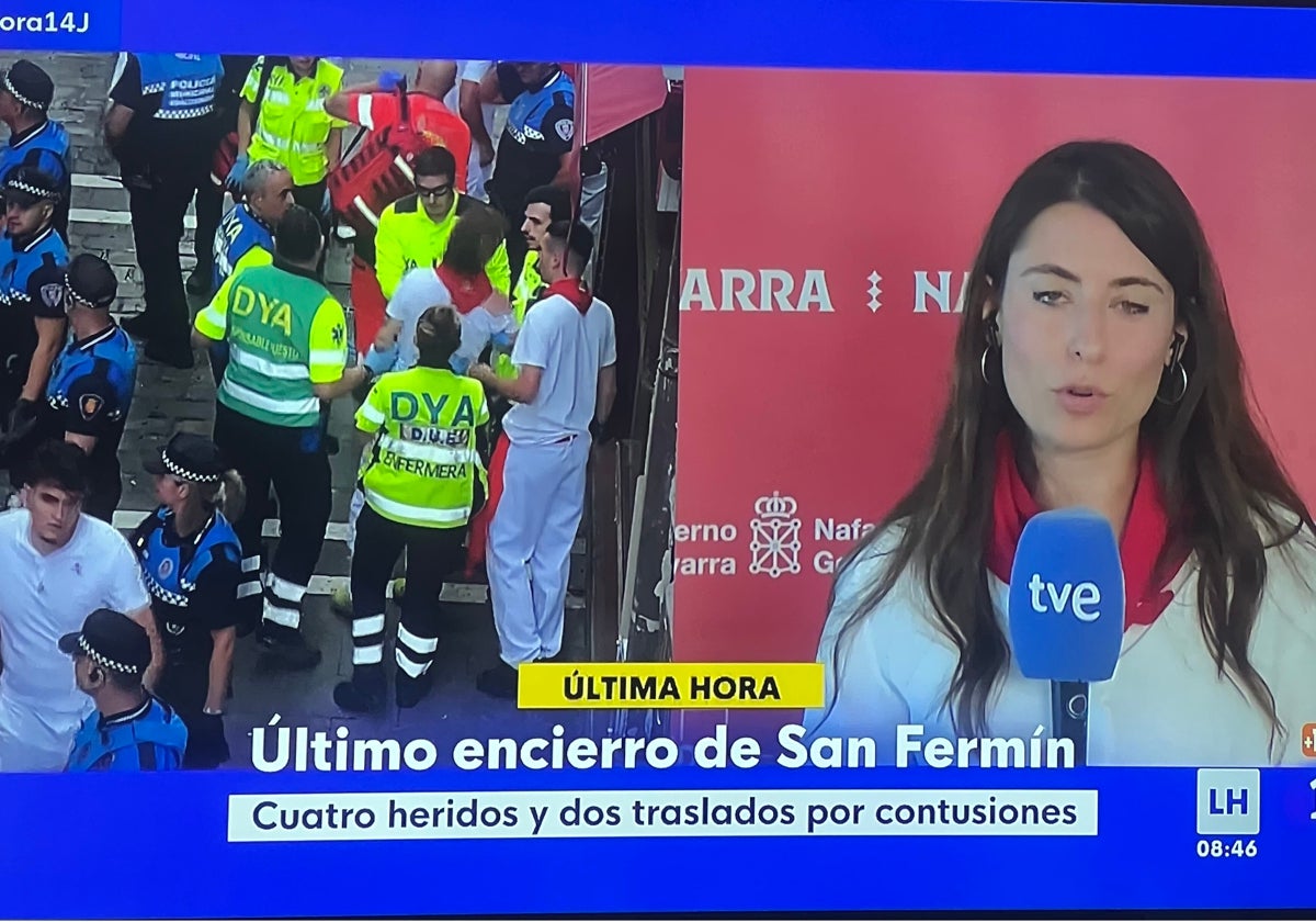Una reportera de TVE ha vivido un incómodo momento durante su intervención en directo.