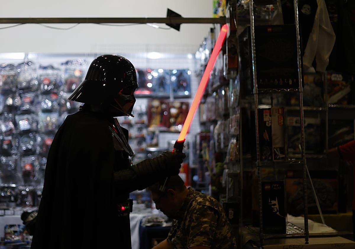 Una espada láser de Darth Vader