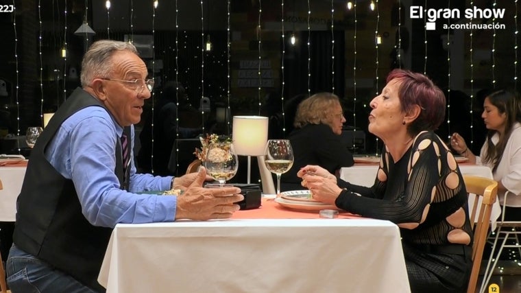 Gaspar y Paca durante la cena