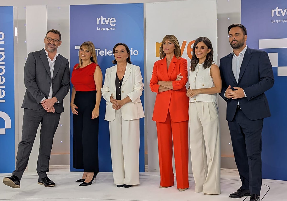 Los presentadores de las distintas ediciones del Telediario