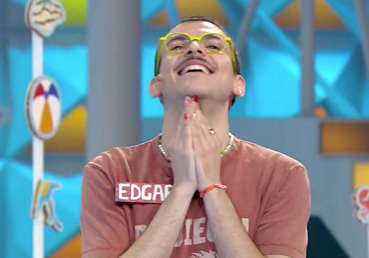 Edgar, concursante de 'La ruleta de la suerte', fue el protagonista del concurso al llevarse un